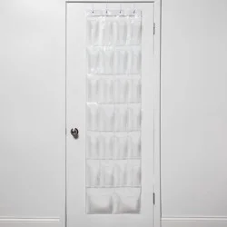 Over-the-Door Shoe Organizer Clear - Room Essentials™: Holds 26 Pairs, Hanging Shoe Storage, EVA Frame, 70" Height