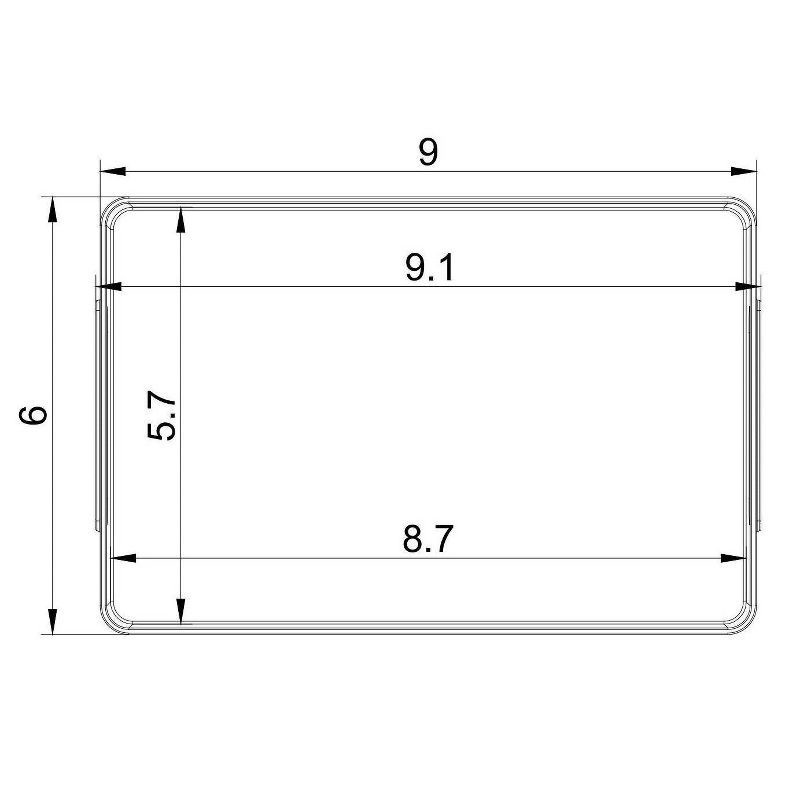 slide 5 of 6, Medium Bathroom Organizer Bin with Handles Clear - Brightroom™: PETG, 6.5" Height, 9" Depth, 6" Width, Organizing Bin, 1 ct
