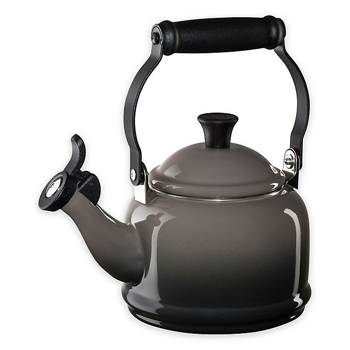 slide 1 of 1, Le Creuset Demi Whistling Tea Kettle - Oyster, 1.25 qt