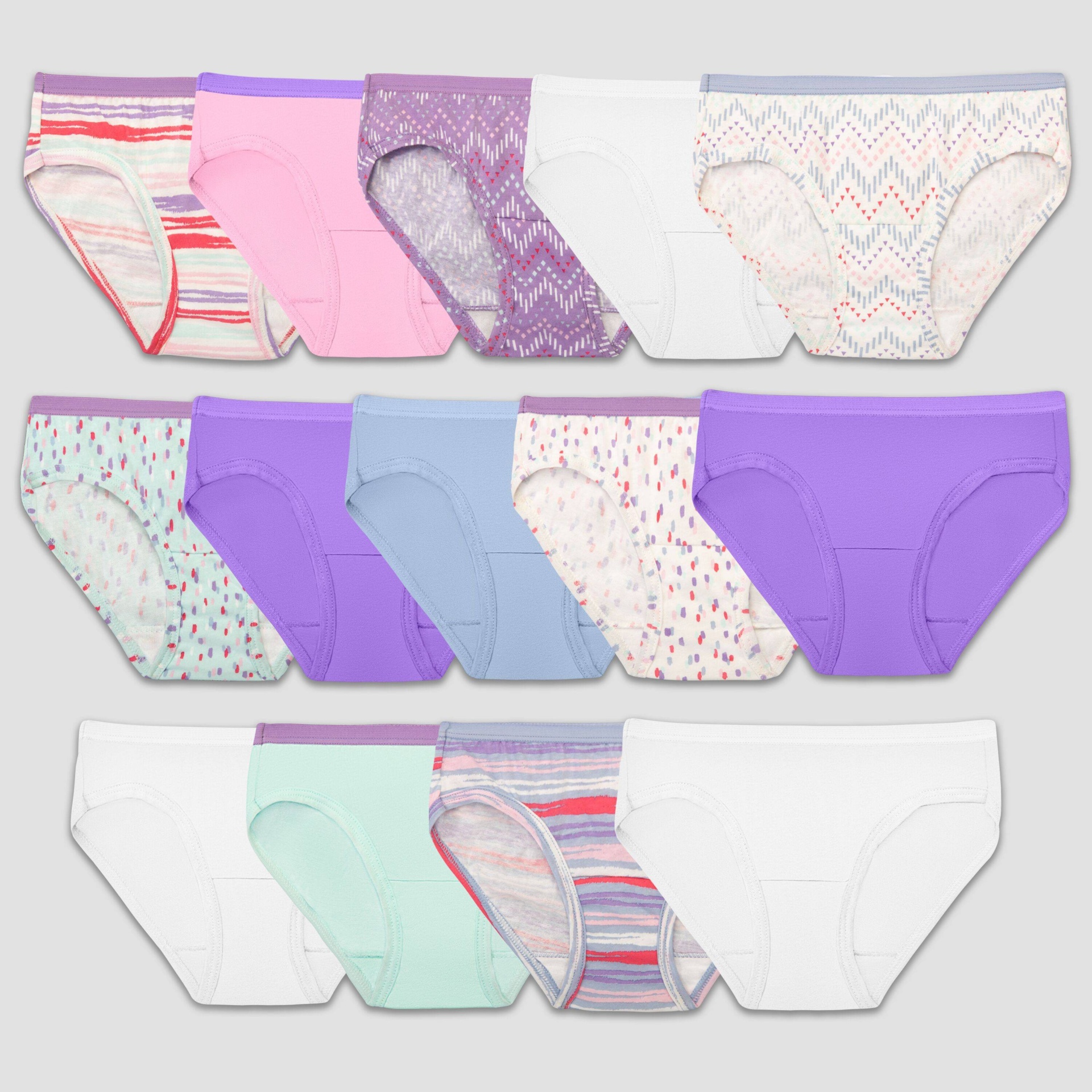 Fruit of the Loom Girls' 14pk Hipster Underwear - Colors May Vary 6 1 ct