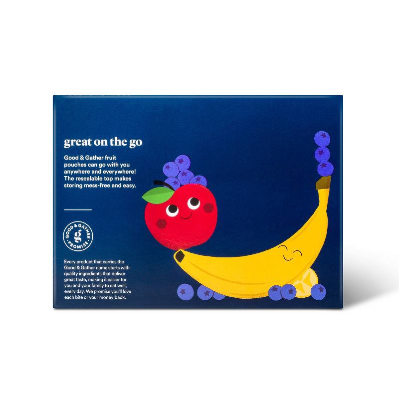 slide 4 of 6, Organic Applesauce Pouches - Apple Banana Blueberry - 12ct - Good & Gather™, 12 ct