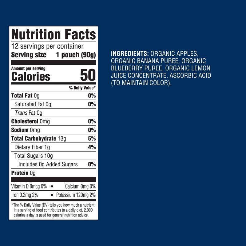 slide 6 of 6, Organic Applesauce Pouches - Apple Banana Blueberry - 12ct - Good & Gather™, 12 ct