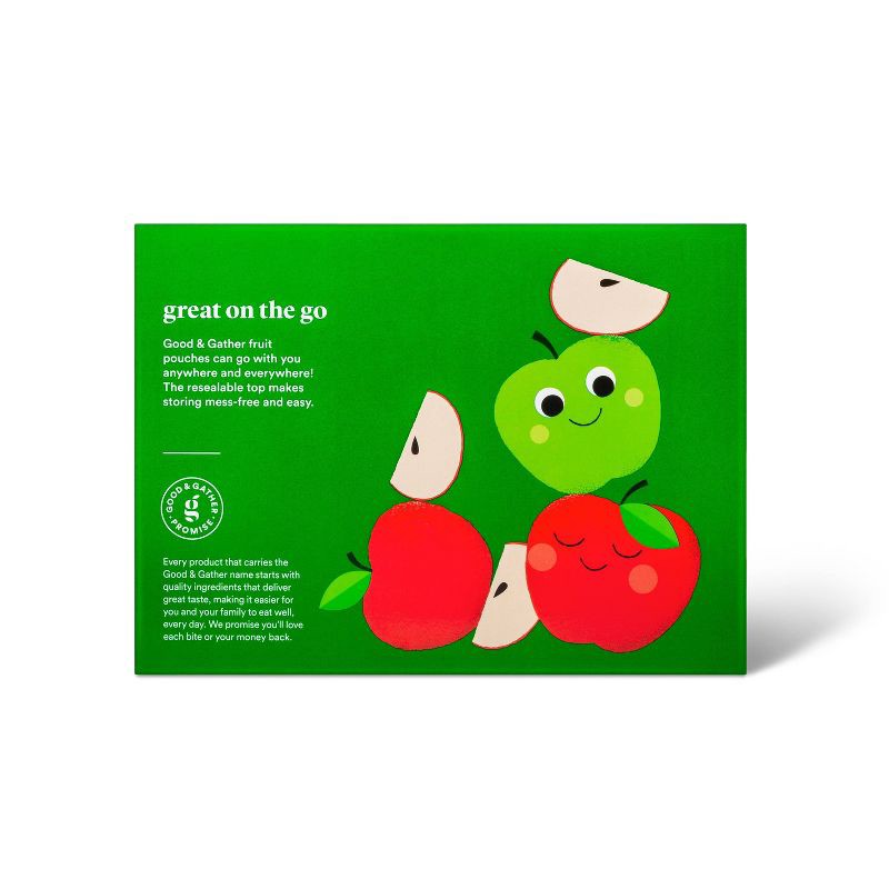 slide 4 of 4, Organic Applesauce Pouches - Unsweetened Apple - 12ct - Good & Gather™, 12 ct