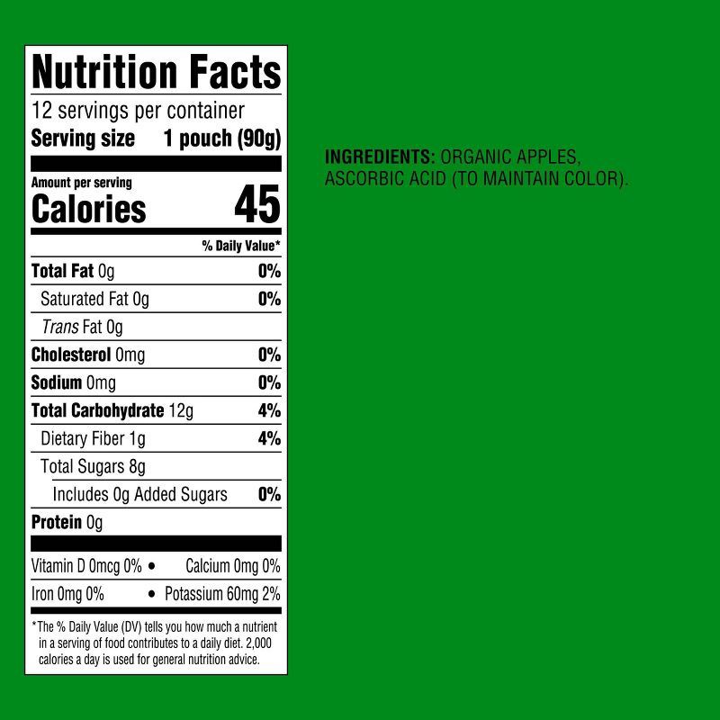 slide 5 of 5, Organic Applesauce Pouches - Unsweetened Apple - 12ct - Good & Gather™, 12 ct