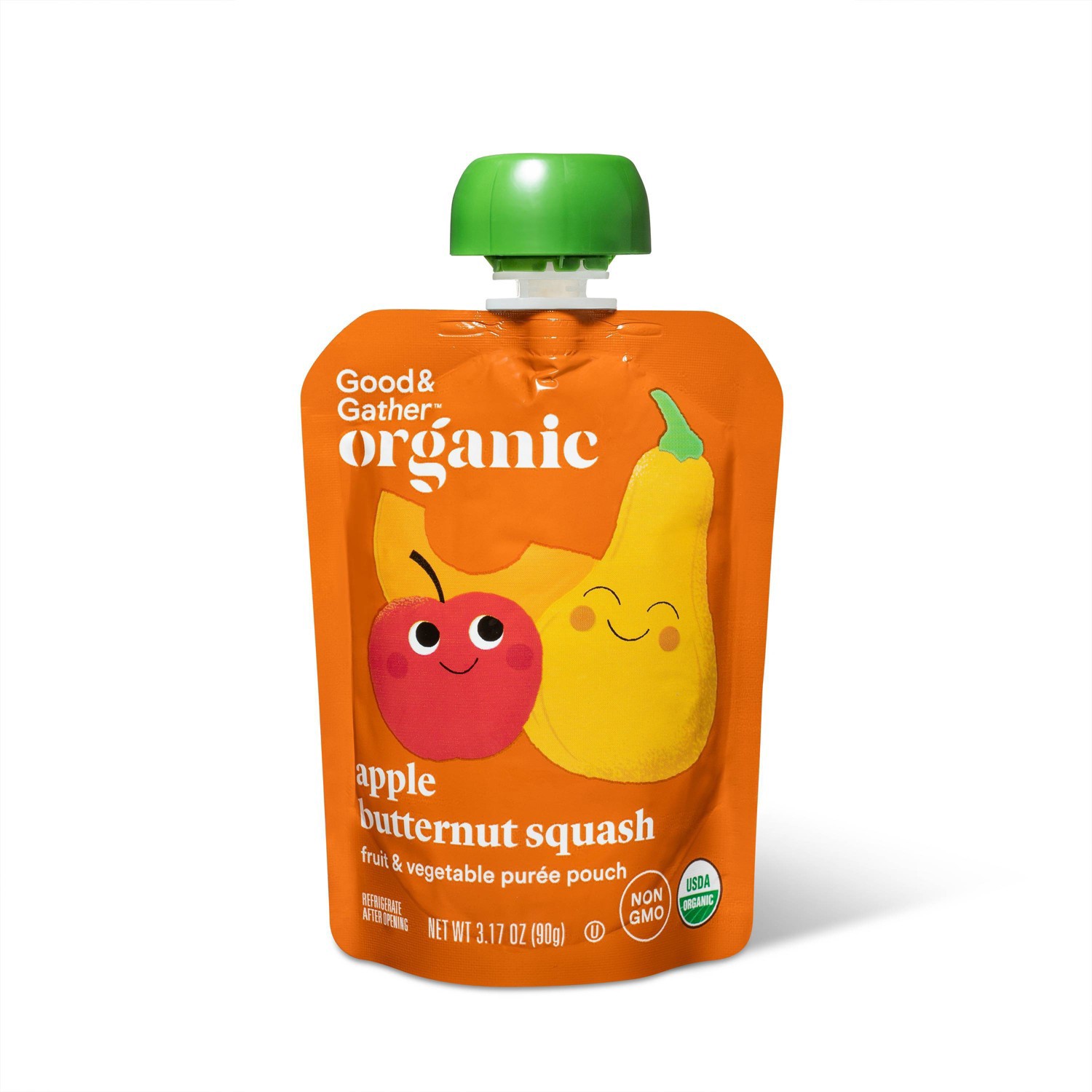 slide 2 of 4, Organic Applesauce Pouches - Apple Butternut Squash - 4ct - Good & Gather, 4 ct