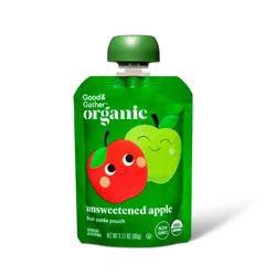 Organic Apple Sauce Pouch Unsweetened Apple - 3.17oz - Good & Gather™