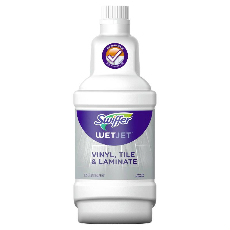 slide 1 of 1, Swiffer WetJet Cleaner Solution Tile & Laminate - 42.2 fl oz, 42.2 fl oz