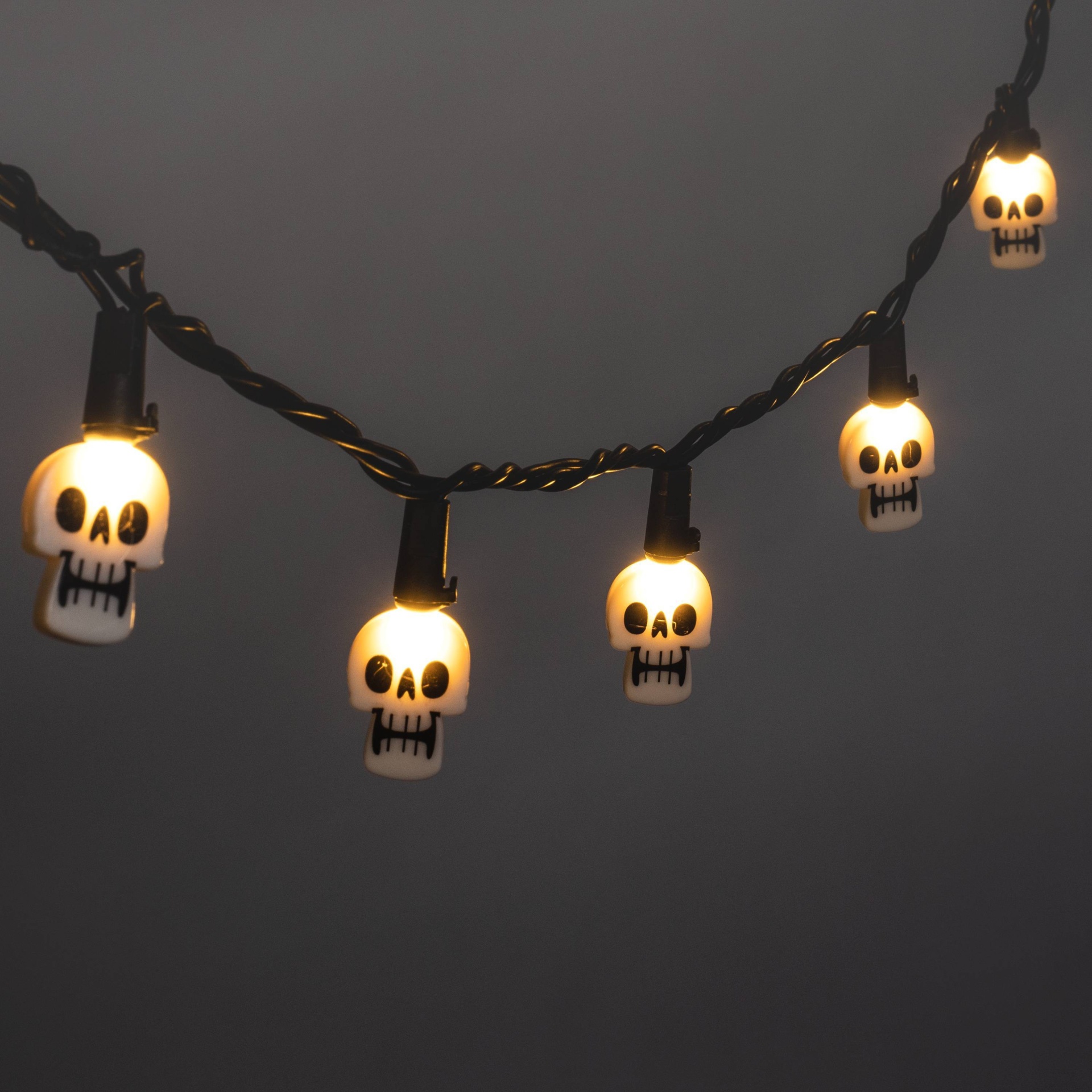 slide 1 of 4, 20ct LED Skull Halloween String Lights - Hyde & EEK! Boutique, 20 ct