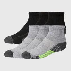 Hanes Premium Hanes Moves Premium Boys' 6pk Ankle Athletic Socks - Colors May Vary M