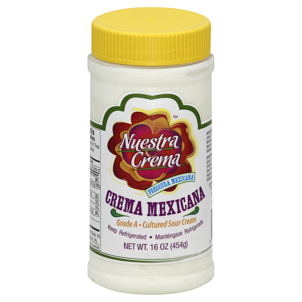 slide 1 of 1, Nuestra Crema Sour Cream, Cultured, Crema Mexicana, 16 oz