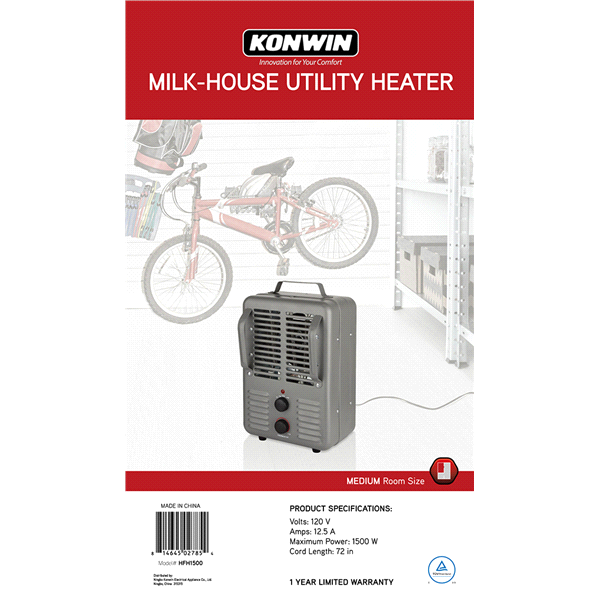 slide 3 of 5, Konwin Milk House Heater, 1 ct