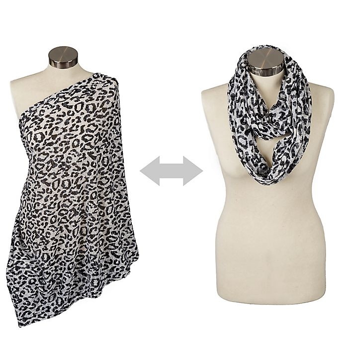 slide 3 of 5, Itzy Ritzy Nursing Happens Infinity Breastfeeding Scarf - Cheetah Girl, 1 ct