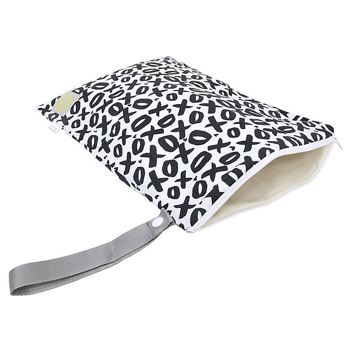 slide 2 of 2, Itzy Ritzy Travel Happens Medium Sealed Wet Bag - XOXO Black/White, 1 ct