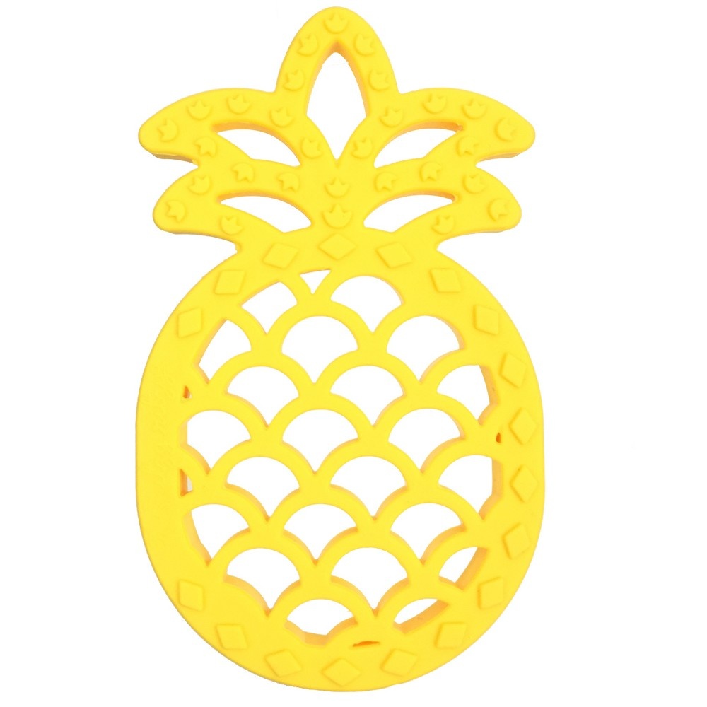 slide 3 of 3, Itzy Ritzy Silicone Pineapple Teether - Yellow, 1 ct