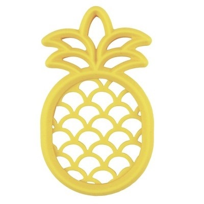 slide 1 of 3, Itzy Ritzy Silicone Pineapple Teether - Yellow, 1 ct