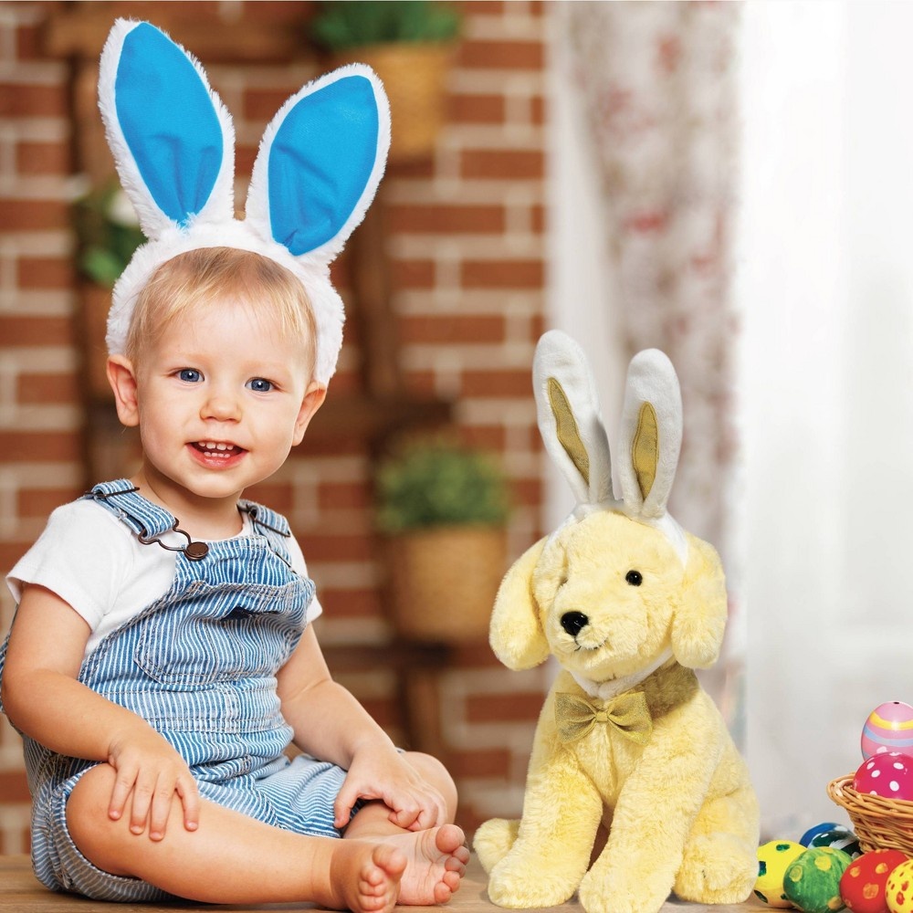 slide 2 of 5, FAO Schwarz Toy Plush Yellow Labrador Easter with Bunny Ears, 1 ct