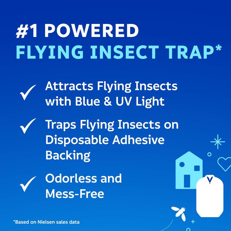 slide 4 of 12, Zevo Indoor Flying Insect Trap for Fruit flies, Gnats, and House Flies (1 Plug-In Base + 1 Refill Cartridge), 1 ct