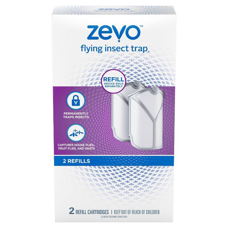 slide 1 of 8, Zevo Flying Insect Trap Refill Cartridges - 2pk, 2 ct