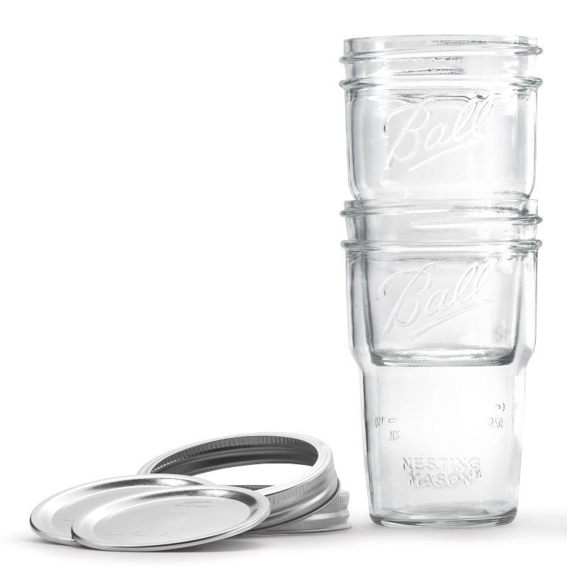 slide 1 of 7, Ball 4pk Nesting Pint Jars, 4 ct