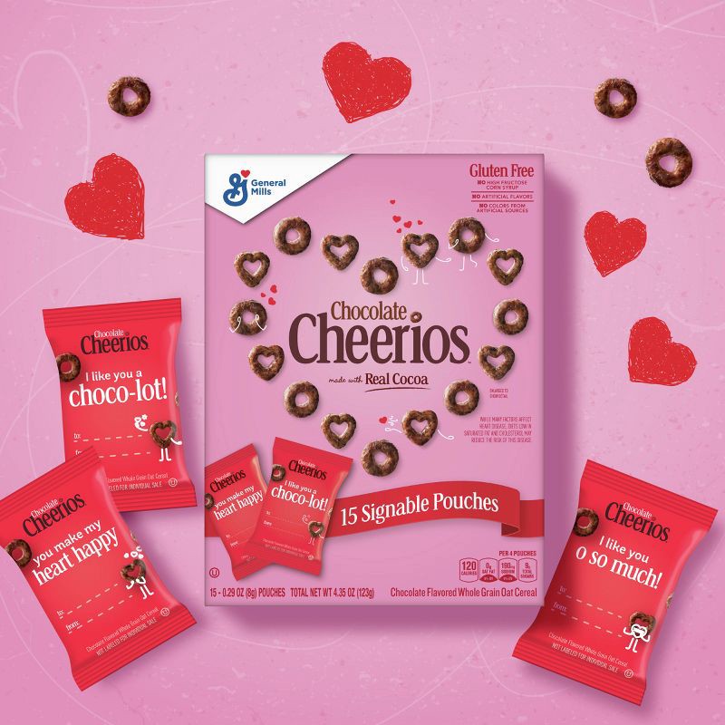 slide 3 of 10, Valentine's Chocolate Cheerios Multipack - 4.35oz, 4.35 oz