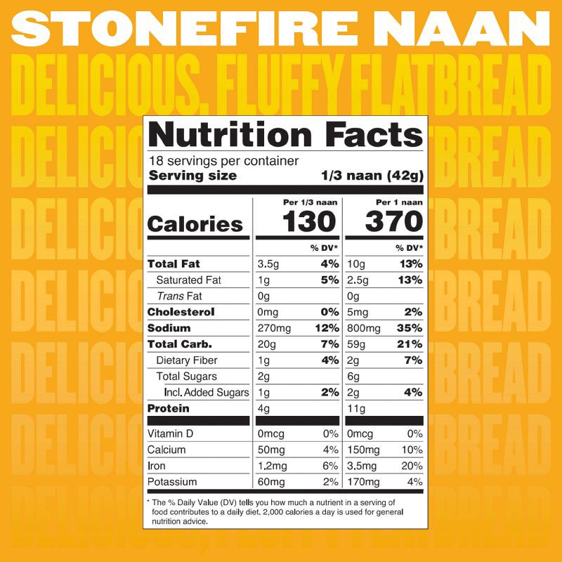 slide 6 of 8, Stonefire Original Naan Family Size - 26.4oz/6ct, 26.4 oz, 6 ct
