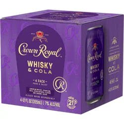 Crown Royal Whisky & Cola Cocktail - 4pk/355ml Cans