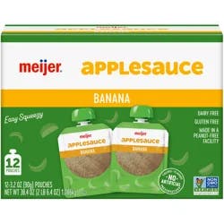 Meijer Apple Banana Pouches 12 Ct/3.2 Oz
