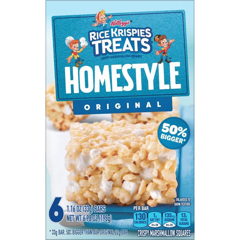 slide 7 of 10, Rice Krispies Treats Homestyle Original - 6.98oz/6ct, 6.98 oz, 6 ct