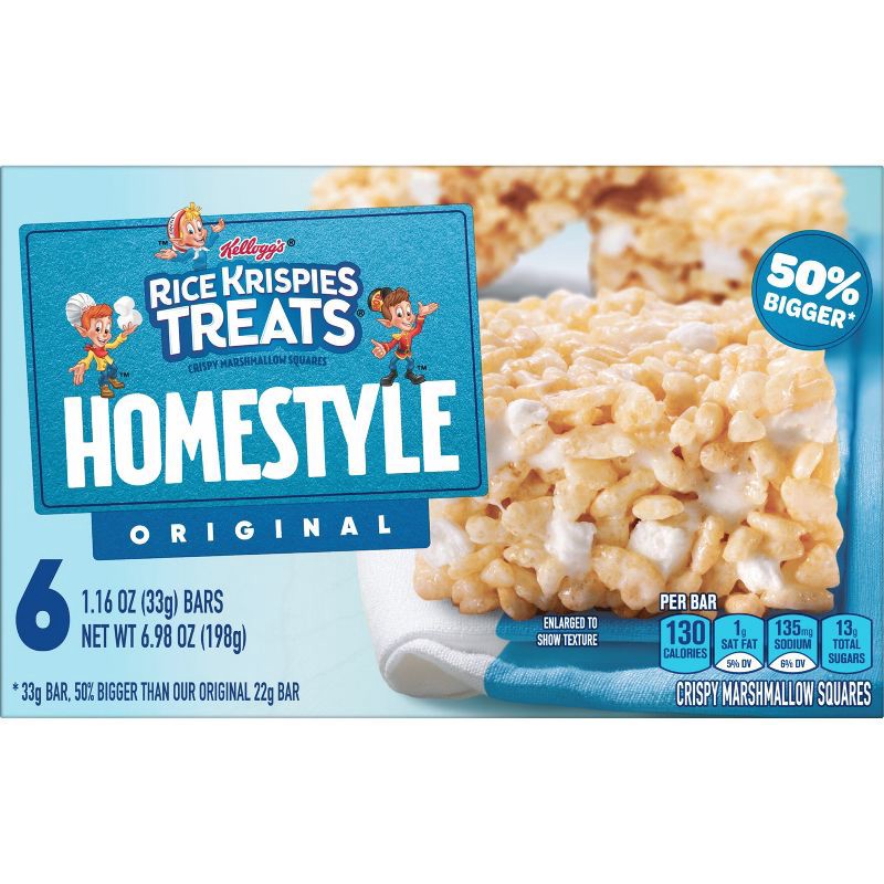 slide 8 of 10, Rice Krispies Treats Homestyle Original - 6.98oz/6ct, 6.98 oz, 6 ct