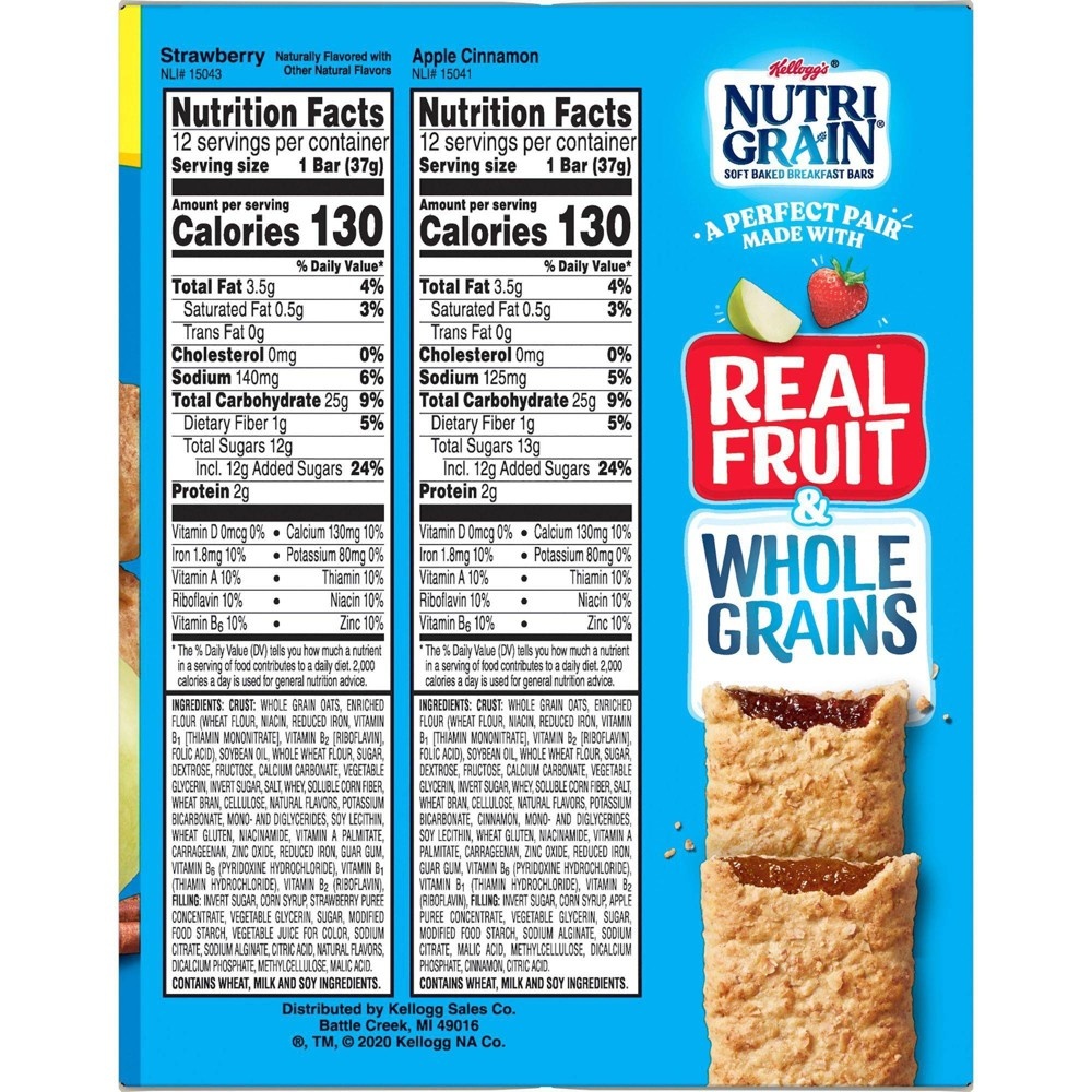 NutriGrain Value Pack Strawberry & Apple Cinnamon 24 ct Shipt