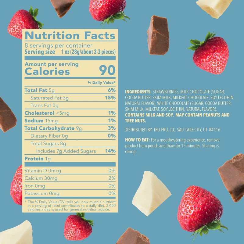 slide 2 of 8, Tru Fru White and Milk Chocolate Frozen Strawberries - 8oz, 8 oz