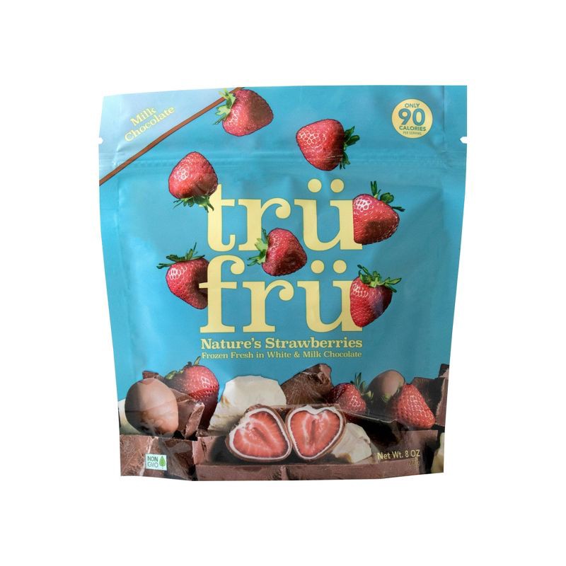 slide 1 of 5, Tru Fru White and Milk Chocolate Frozen Strawberries - 8oz, 8 oz