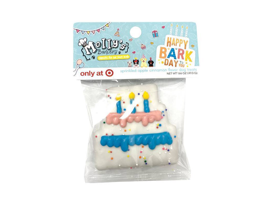 Molly's Barkery Birthday Cake Cookie with Apple and Cinnamon Flavor Dog