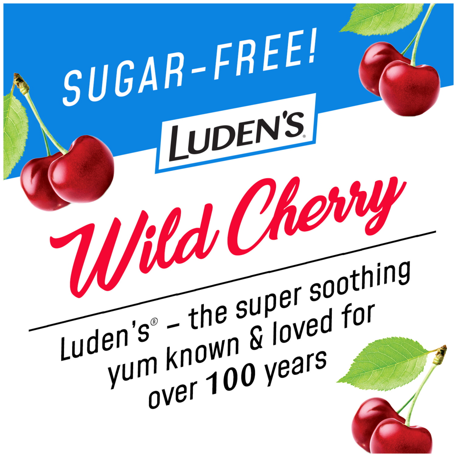 slide 5 of 5, Luden's Sugar Free Wild Cherry Throat Drops 75 ea, 75 ct