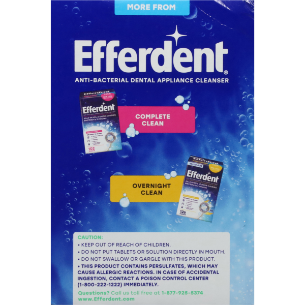 slide 21 of 29, Efferdent Retainer & Denture Cleaner Tablets, Minty Fresh & Clean, 126 Count, 126 pk