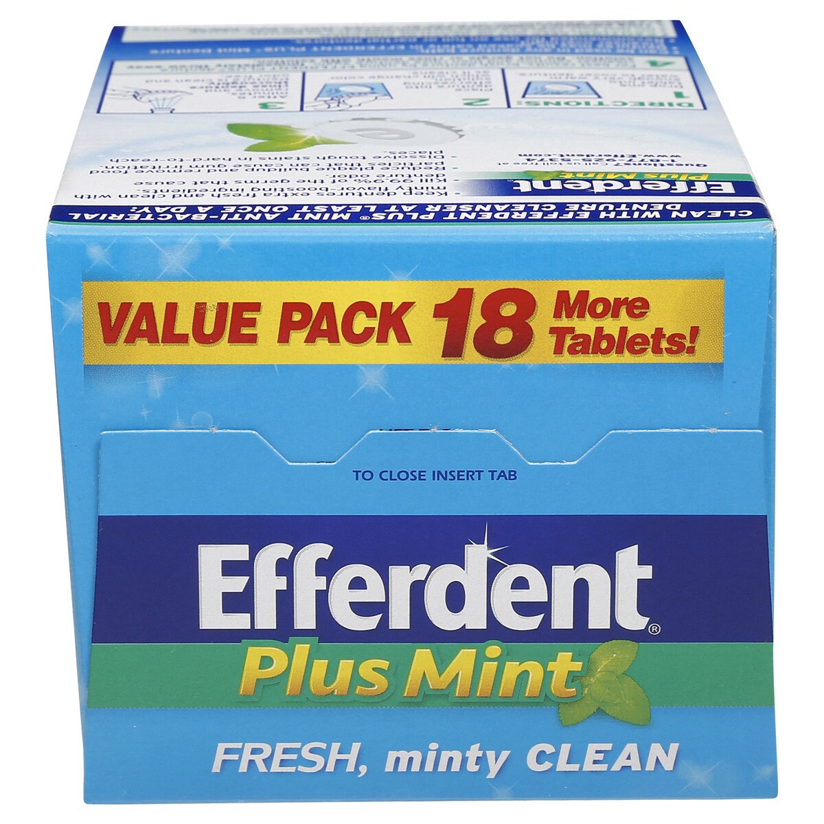 slide 3 of 8, Efferdent Retainer & Denture Cleaner Tablets, Minty Fresh & Clean, 126 Count, 1 ct