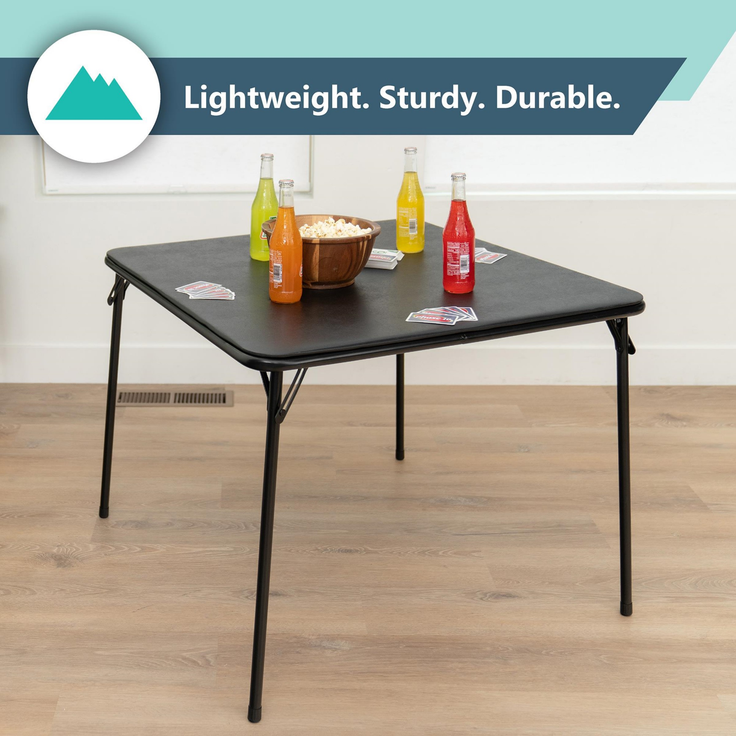 slide 5 of 8, Peakform Folding Table Black 33.5", 34 in