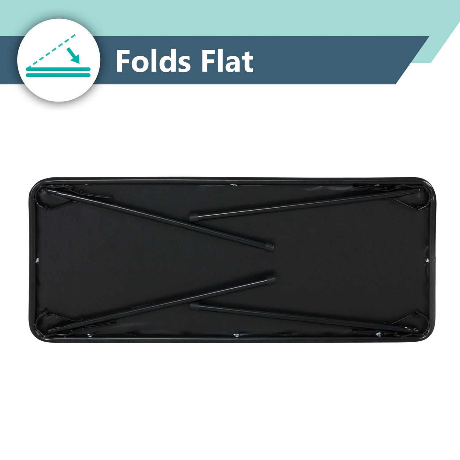 slide 8 of 8, Peakform Folding Table Black 20x48, 20 x 48 