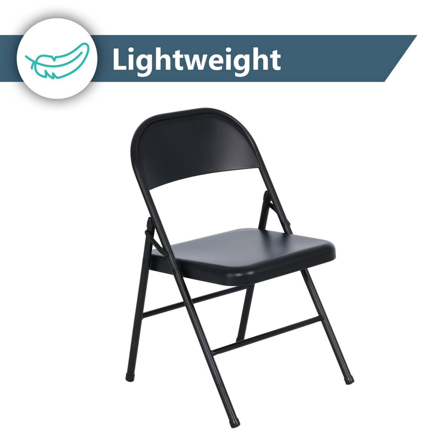 slide 4 of 8, Peakform Steel Folding Chair Black, 1 ct
