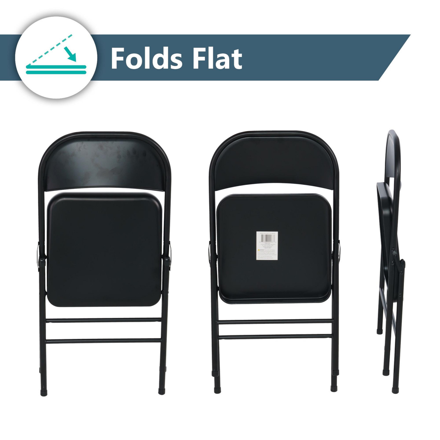 slide 5 of 8, Peakform Steel Folding Chair Black, 1 ct