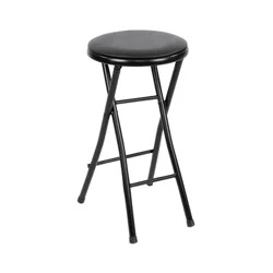 Peakform 24-Inch Steel Vinyl-Padded Folding Stool