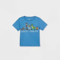 Toddler Boys' Toy Story 'Friend In Me' Short Sleeve Graphic T-Shirt - Blue 2T