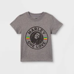 Bravado Toddler Boys' Bob Marley 'One Love' Short Sleeve Graphic T-Shirt - Gray 12M