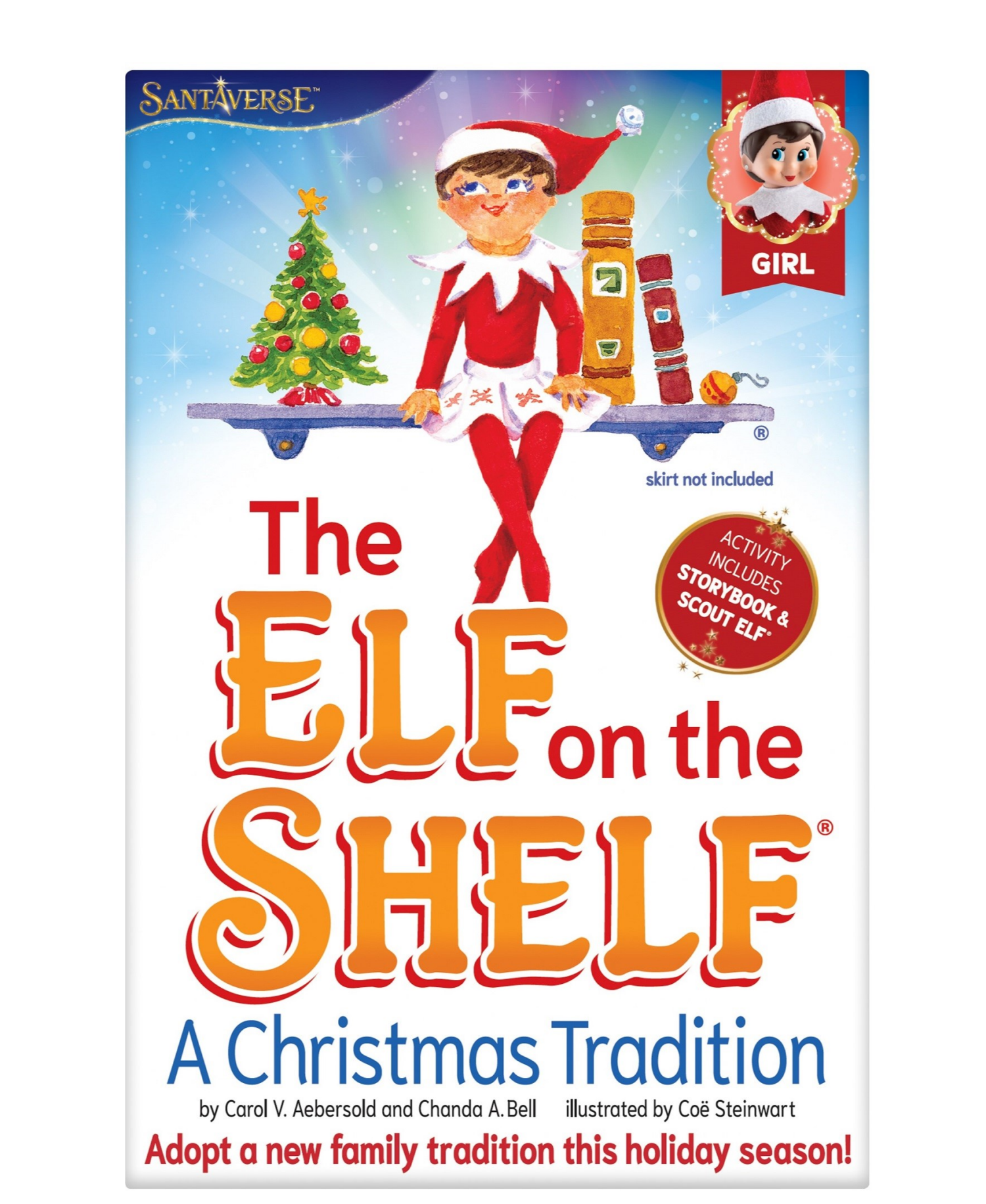slide 1 of 6, The Elf on the Shelf Girl Storybook & Scout Elf 2 Pieces, 2 ct