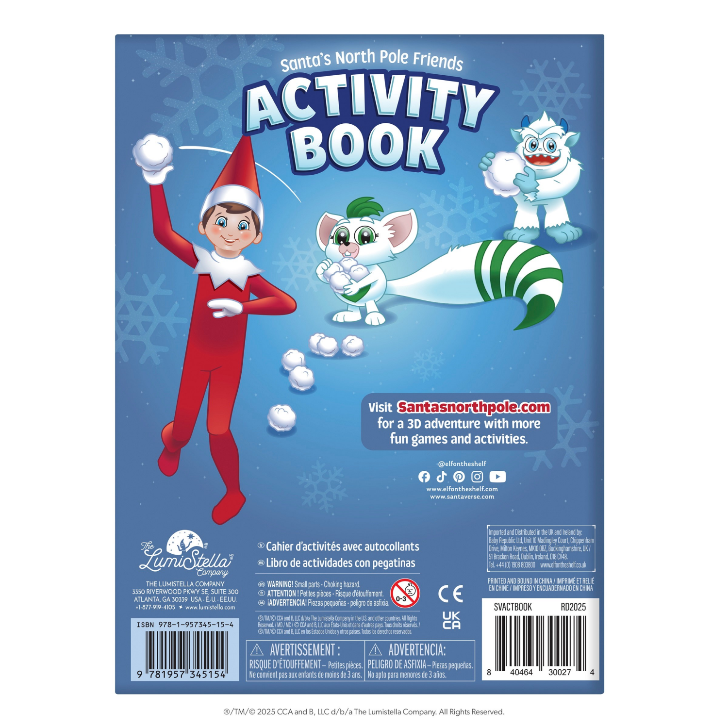 slide 2 of 3, Elf on the Shelf Santa's North Pole Friends Activity Book, 1 ct
