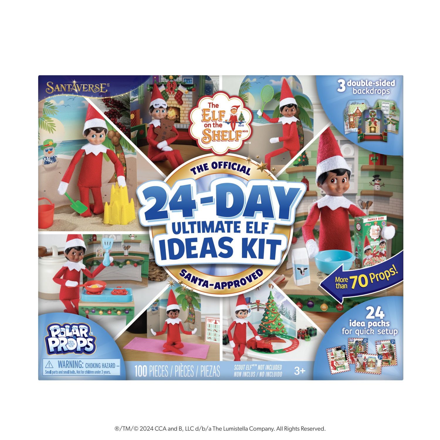 slide 1 of 8, Polar Props 3+ 24-Day Ultimate Elf Ideas Kit 100 Pieces, 100 ct