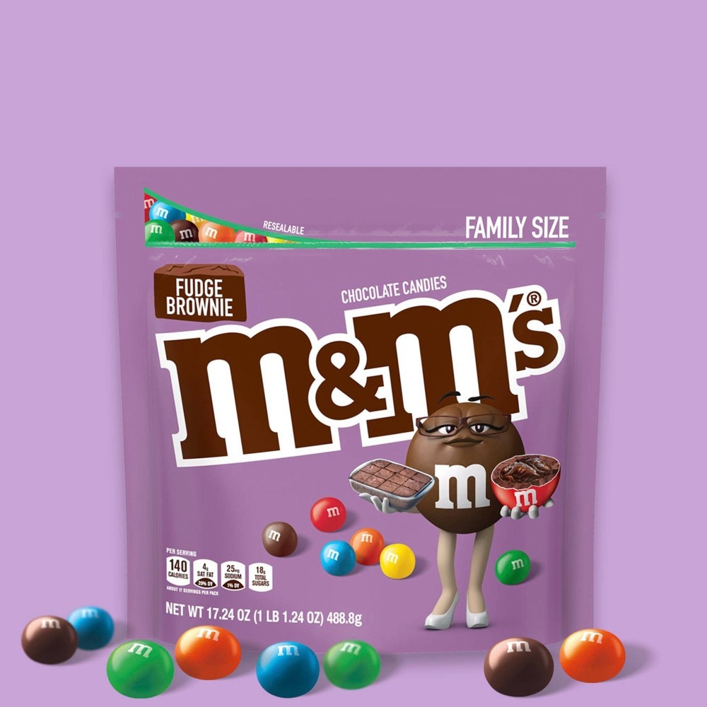 slide 5 of 6, M&M's M&M Fudge Brownie Family Size - 17.24, 1 ct