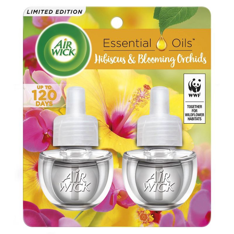 slide 1 of 1, Air Wick Scented Oil Twin Refill - Hibiscus and Blooming Orchids - 1.34 fl oz, 1.34 fl oz