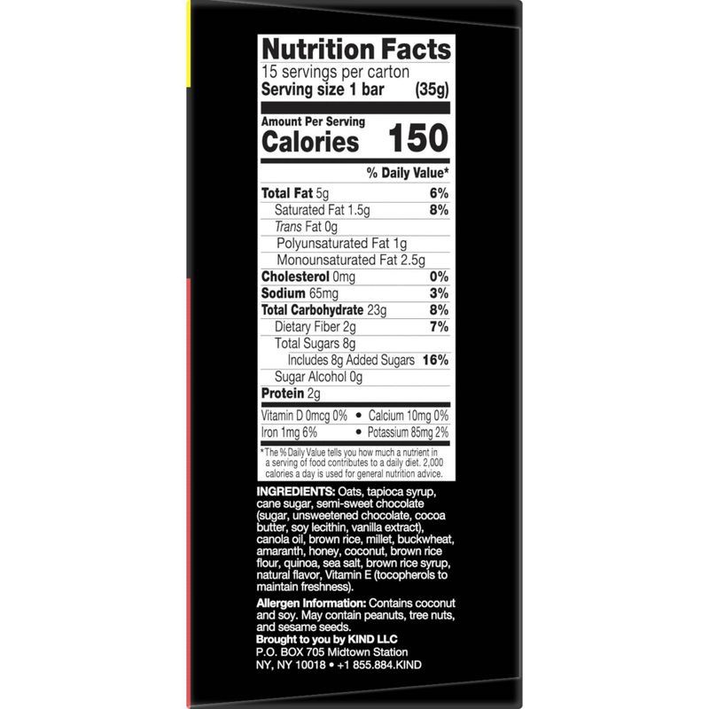 Kind Healthy Grains Bars Dark Chocolate Chunk - 18oz/15ct : Target