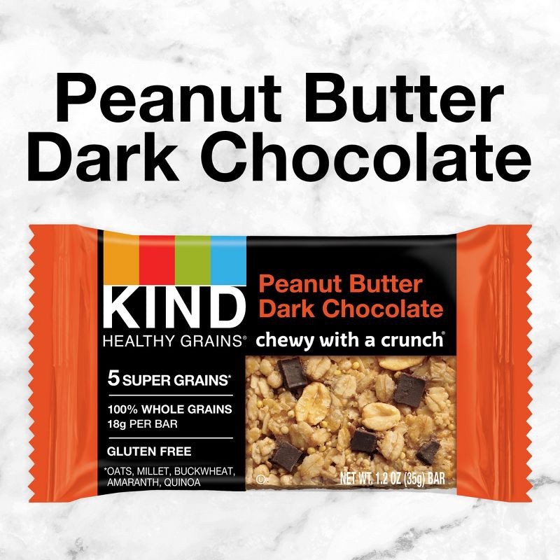 slide 5 of 9, KIND Healthy Grains Bars Peanut Butter Dark Chocolate Chunk -18oz/15ct, 18 oz, 15 ct